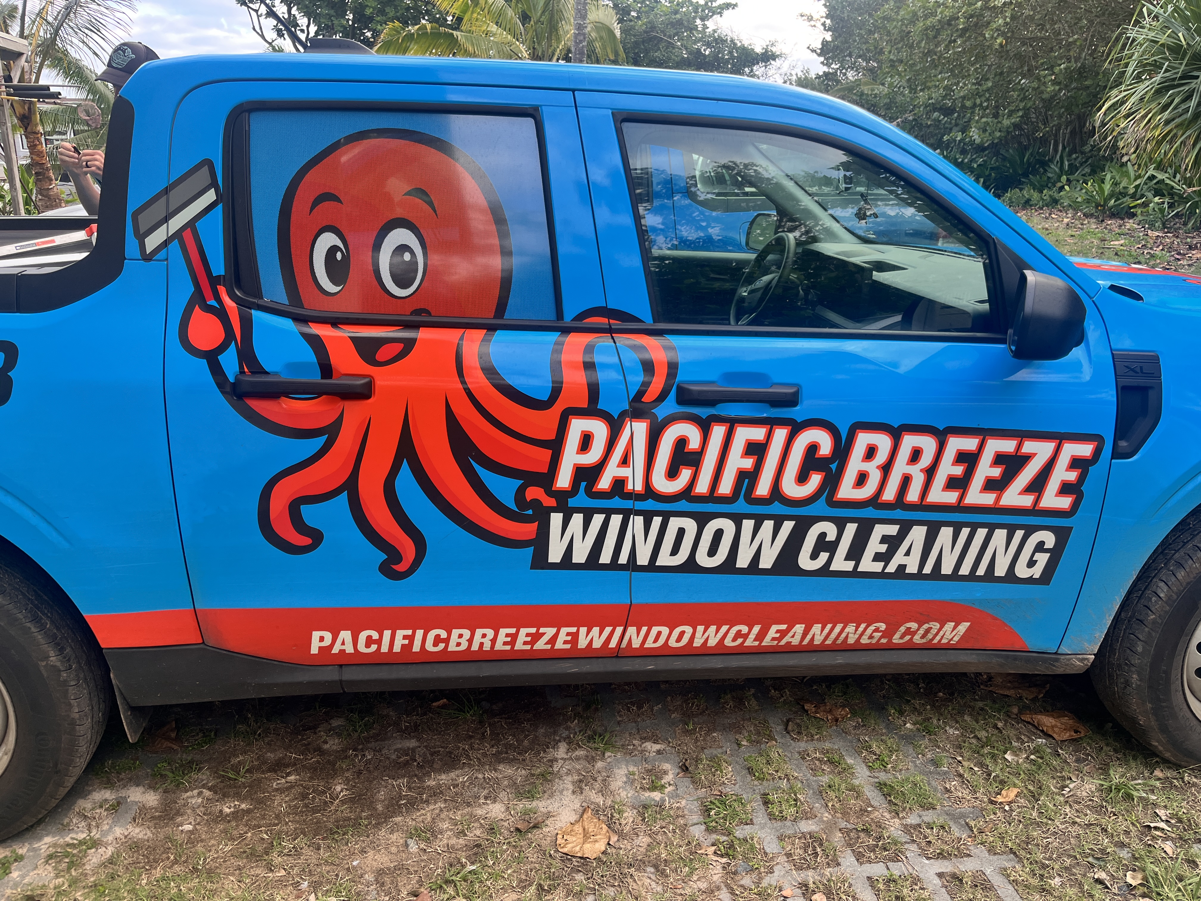 Pacific Breeze Window Cleaning truck